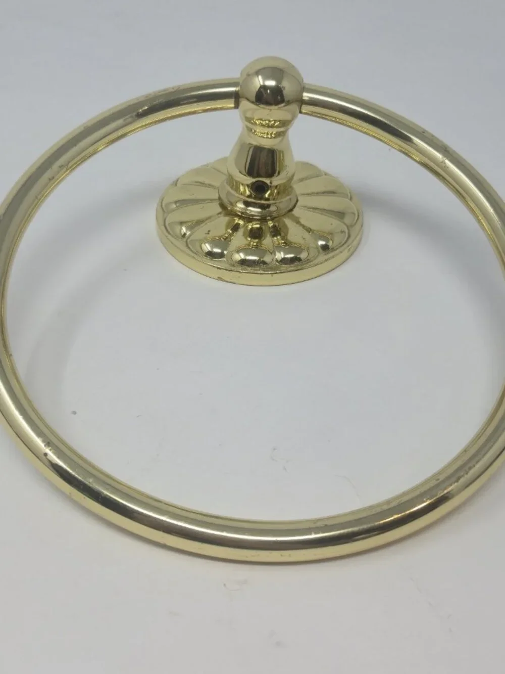 Vintage Polished Brass Towel Ring 6